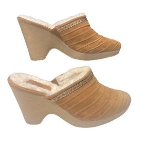 Cole Haan Tan‎ Suede Lined Clogs Mules size 10